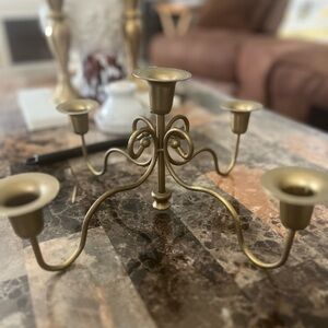 Brass 5piece candle holder